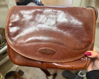 Oroton Leather Flap Crossbody Handbag