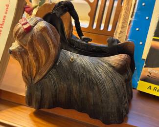 Timmy Woods Hand-Carved Wooden Yorkshire Terrier Novelty Clutch