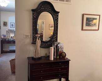 Ornate Carved Wood/Resin Wall Mirror