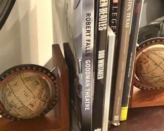 Wood Globe Bookends