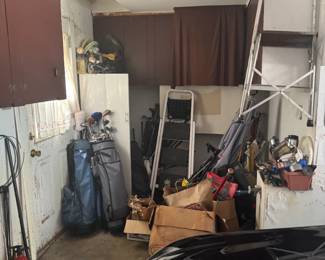 Garage Tools, Golf Clubs, Ladders, Automotive Supplies & Household Storage