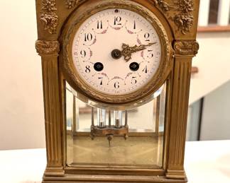 Turn of the Century French Crystal Regulator Mantel Clock with High-Grade 8-Day Mechanical Movement and Mercury-Vial Pendulum, Custom Retailed by Bailey Banks & Biddle Co., Philadelphia