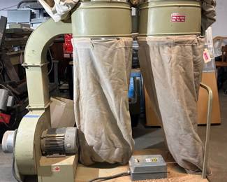  Kraemer Tool & Mfg. 5HP Dual-Bag Dust Collector