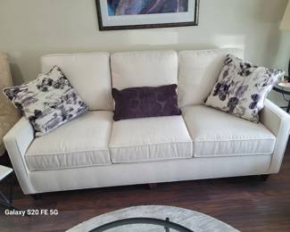 Bassett Furniture Cream Colored Sofa