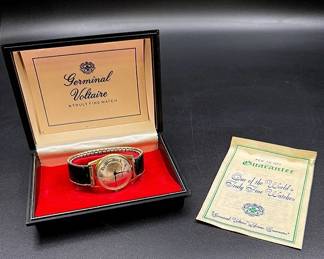A Vintage Germinal Voltaire Watch In Original Packaging