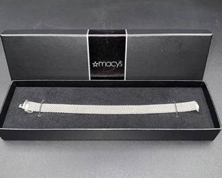 Italy Sterling Silver Mesh Bracelet