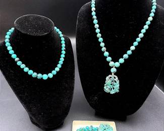 Endless Strand Beaded Necklace With Pendant & Choker With Silver-Toned Clasp