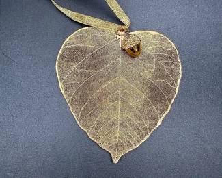 Gold Leaf Ornament/Pendant For A Statement Necklace