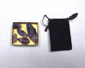 Five Pieces Of Unpolished Amethyst