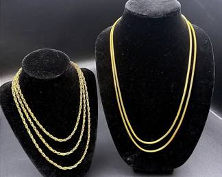 Two 27” Gold-toned Chains