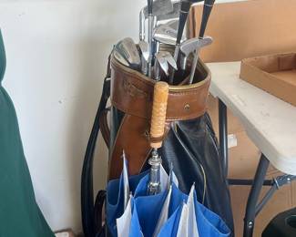 Vintage Wilson "Classic" Golf Club Set with Two-Tone Bag and Umbrella