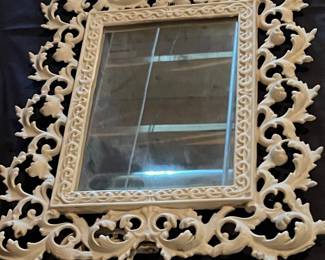 Vintage Syroco Style Cast Resin Mirror