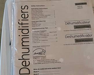 GE ADEL50/ADEL70 Dehumidifier
