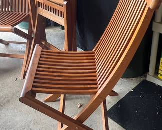 Danish Teak Folding Chairs