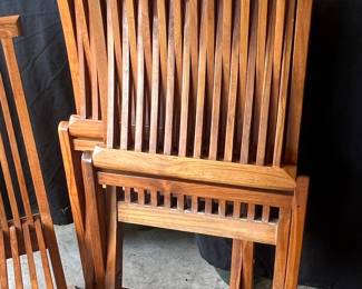 Danish Teak Folding Chairs