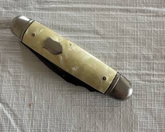 Vintage Imperial Prov. USA 2 Blade Pocket Knife Faux Pearl