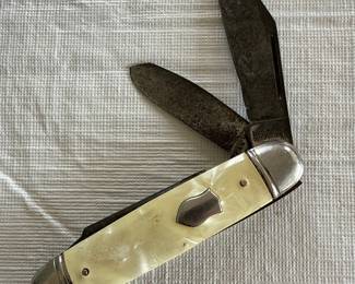 Vintage Imperial Prov. USA 2 Blade Pocket Knife Faux Pearl