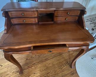 Vintage French Provincial Louis XV Style Secretary Desk