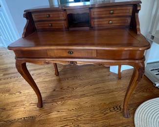 Vintage French Provincial Louis XV Style Secretary Desk