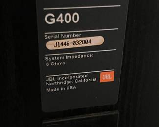 JBL G400 Floorstanding Speakers