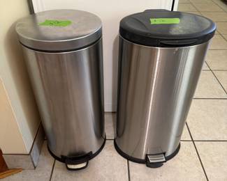 Large trash cans.