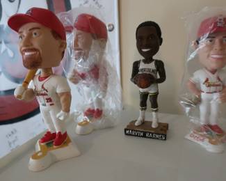Mark Mcguire, Jime Edmonds and Marvin Barnes bobble heads