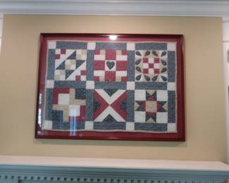 framed small quilt picture