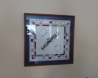 monopoly needlepoint framed