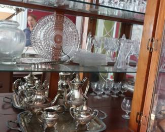 Silverplate tea set