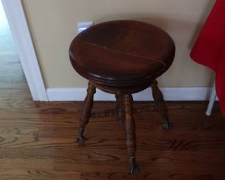 vintage piano stool
