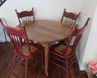 table and chairs ( as shown)