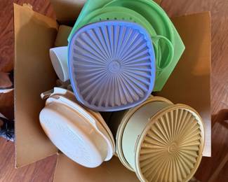 Vintage Tupperware. We have some unique pieces as well.