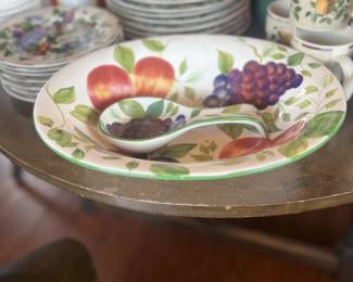 Serving pieces that match one of the china sets