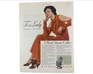 February 1933 Vintage Maxwell House Magazine Advertisement In Ladies' Home Journal