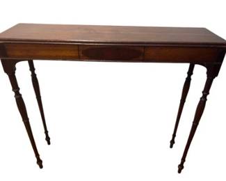 Vintage Mahogany 19th Century Console Table With Turned Legs