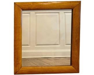 Antique Mirror With Tiger Maple Frame - Wide 3" Frame - Roughly 25 Inches X 28 Inches