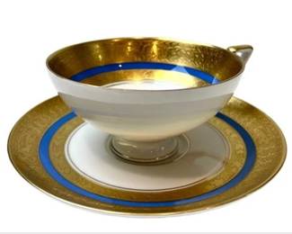 DW Carlsbad Bavarian Porcelain Cup And Saucer