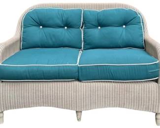 Lloyd Flanders Reflections Wicker 2 Seated Loveseat With Cushions
