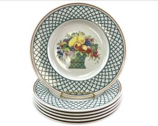 Villeroy & Boch Basket Pattern Fruit Motif Dinner Plates