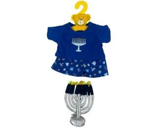 Build-A-Bear Hanukkah Outfit And Menorah Accessory Set