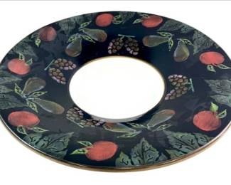 Ceramica Hand Decorated Flowered Large Dish, Made In Italy