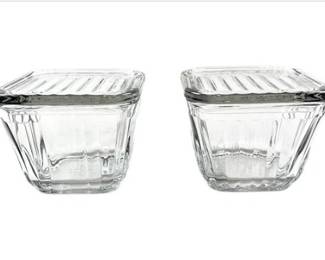 Anchor Hocking Vintage 1932 Design Square Refrigerator Dish Set