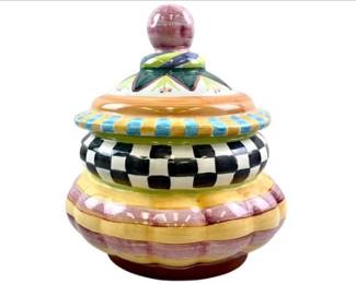 1995 MacKenzie-Childs Piccadilly Victoria & Richard Canister Cookie Jar