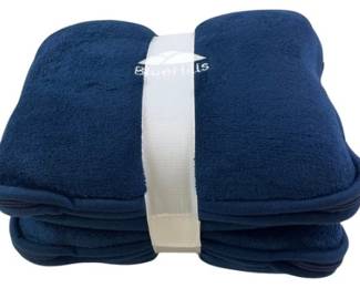 New! BlueHills Premium Soft Travel Blankets, Set Of 2