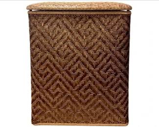 Woven Hamper With Lid