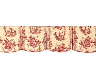 Chinoiserie Toile Valance - 1 Ft 6 Inches High X 5 Ft 10.25 Inches Wide