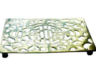 Chinese Brass Trivet - Signed