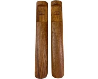 Danish Modern Solid Teak Salad Servers Designed By Quistgaard For Dansk