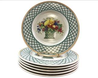 Villeroy & Boch Basket Pattern Fruit Motif Bread And Butter Plates