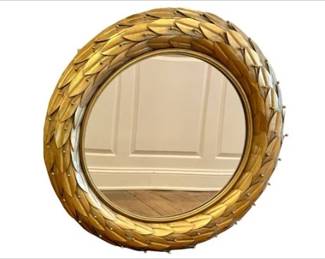 Circular Mirror With Decorative Metal Frame - 3 Ft Diameter